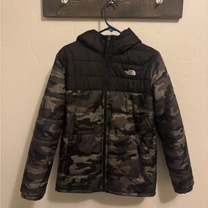 The North Face Camouflage Jacket - Black and Green